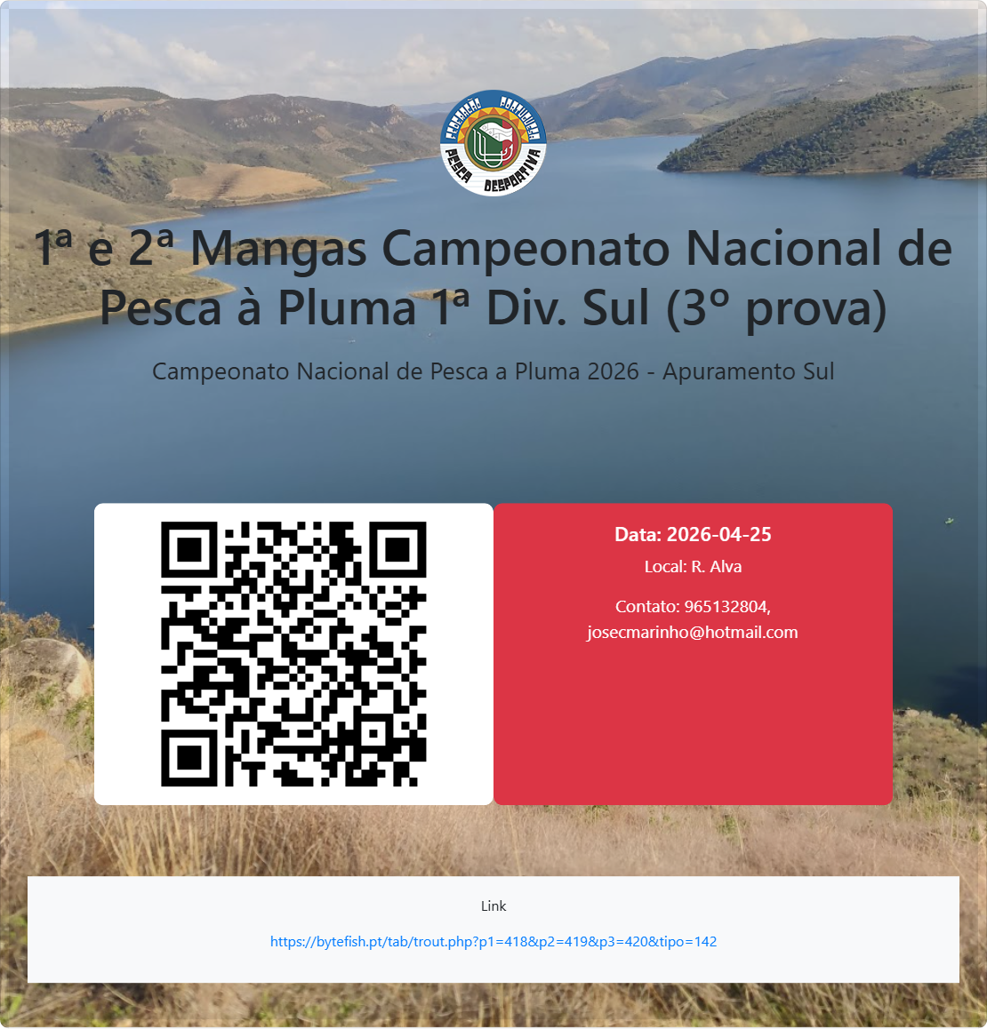 1ª e 2ª Mangas Campeonato Nacional de Pesca à Pluma 1ª Div. Sul (3º prova)